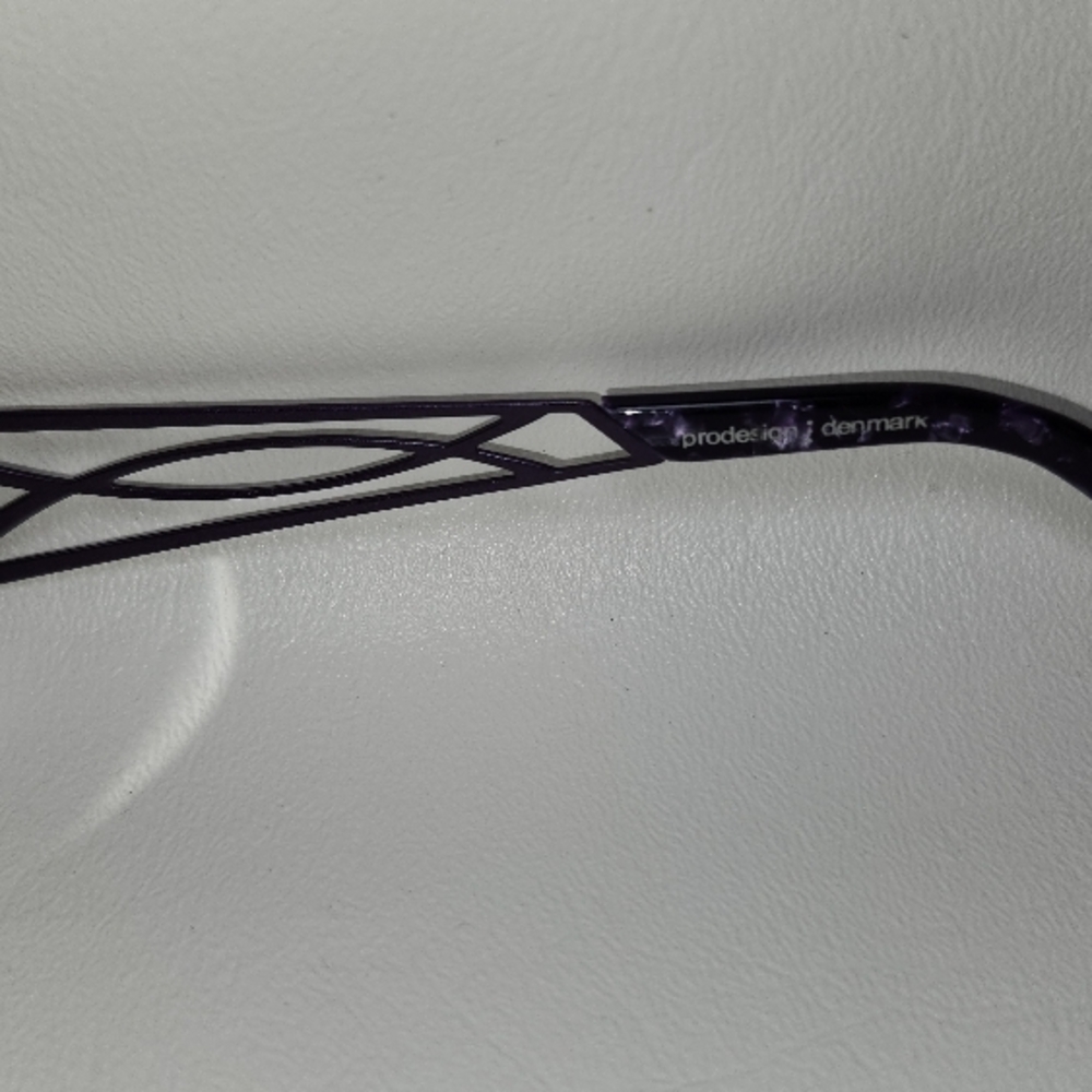 Deep Purple Semi-Rimless Rectangular Glasses - image 3